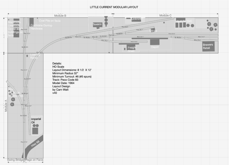 A Modular Track Plan of Little Current Yard